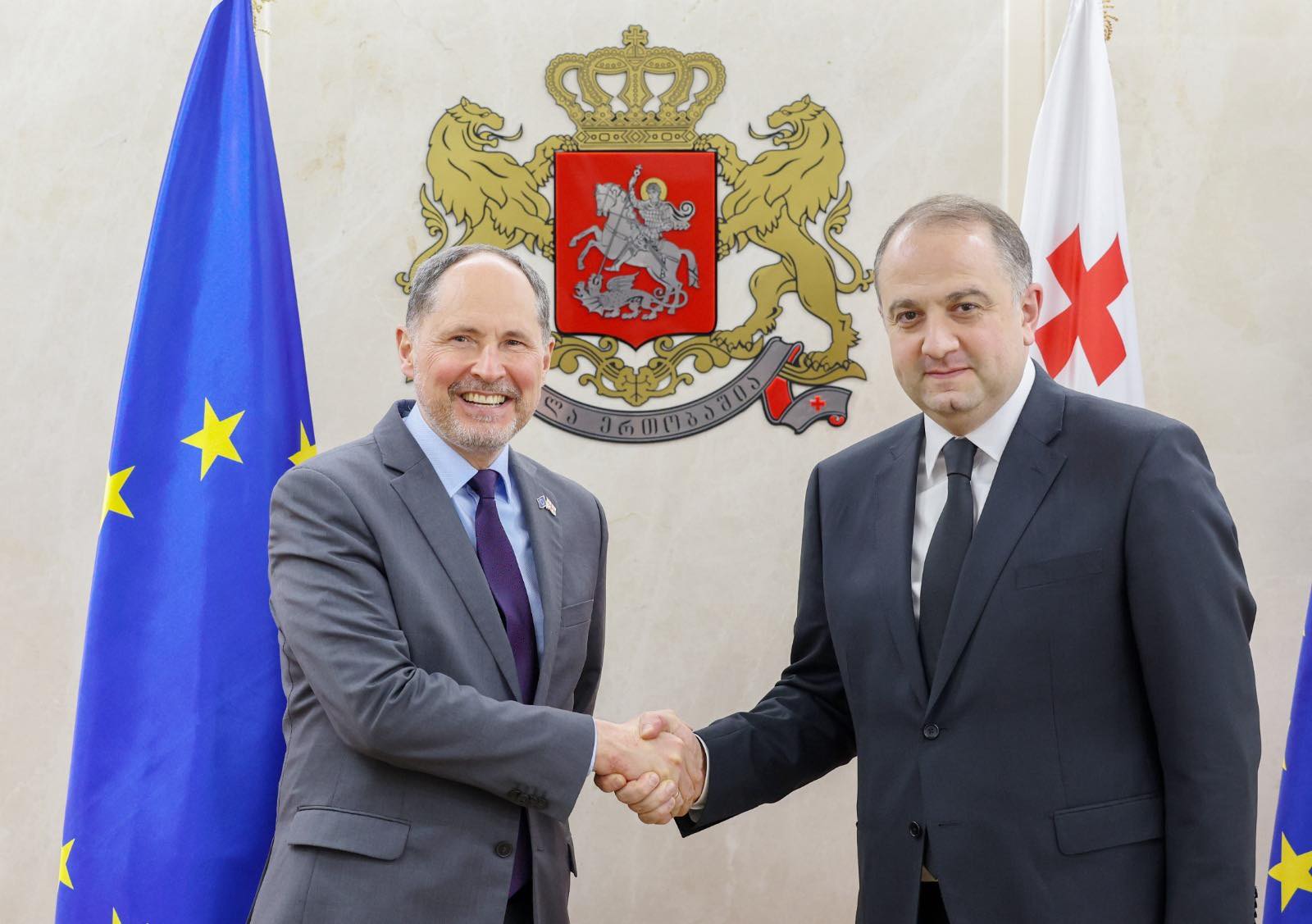 თავდაცვის მინისტრი ევროკავშირის ელჩს შეხვდა
