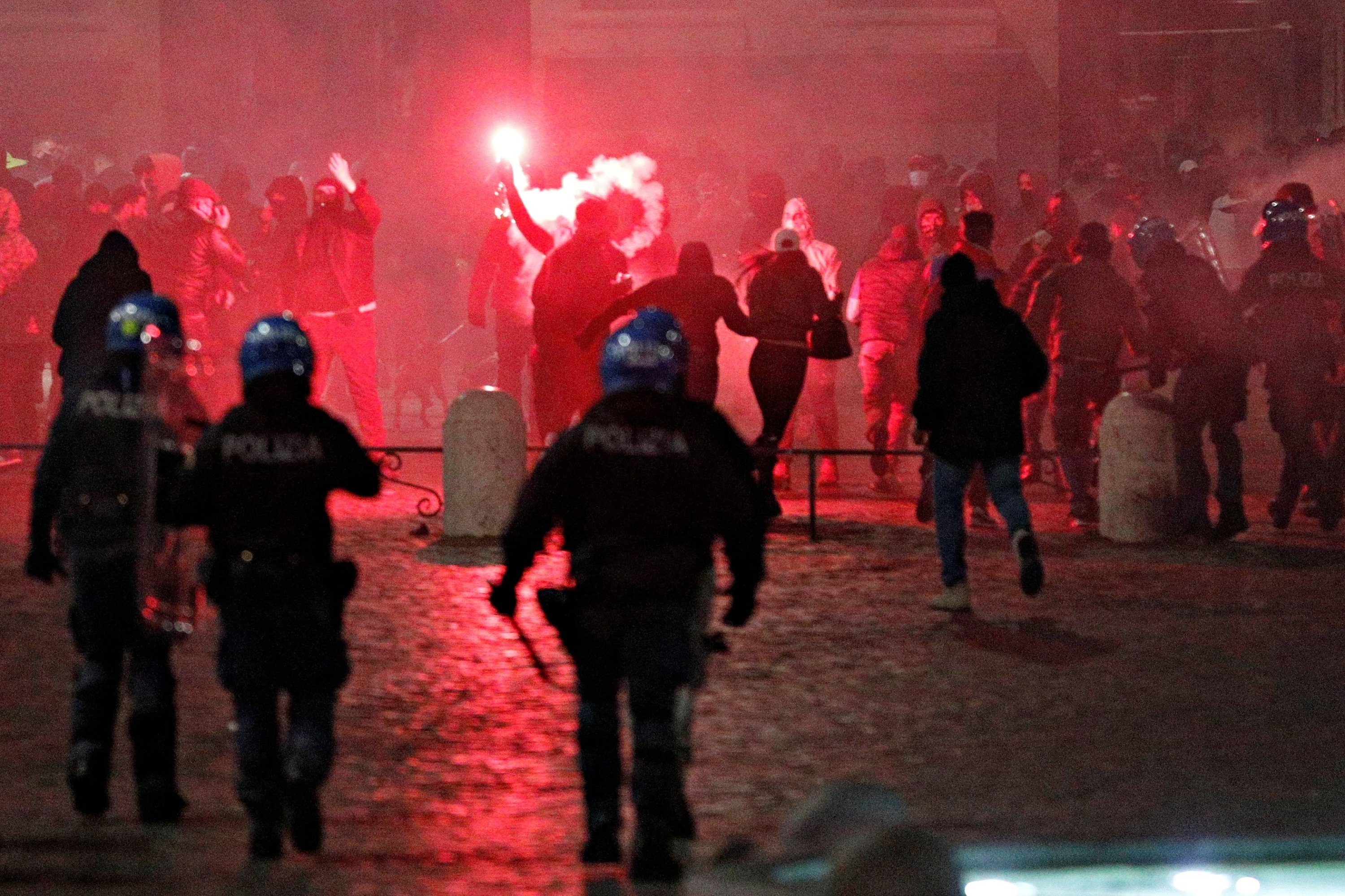 Protests flare in Italian cities against COVID-19 restrictions